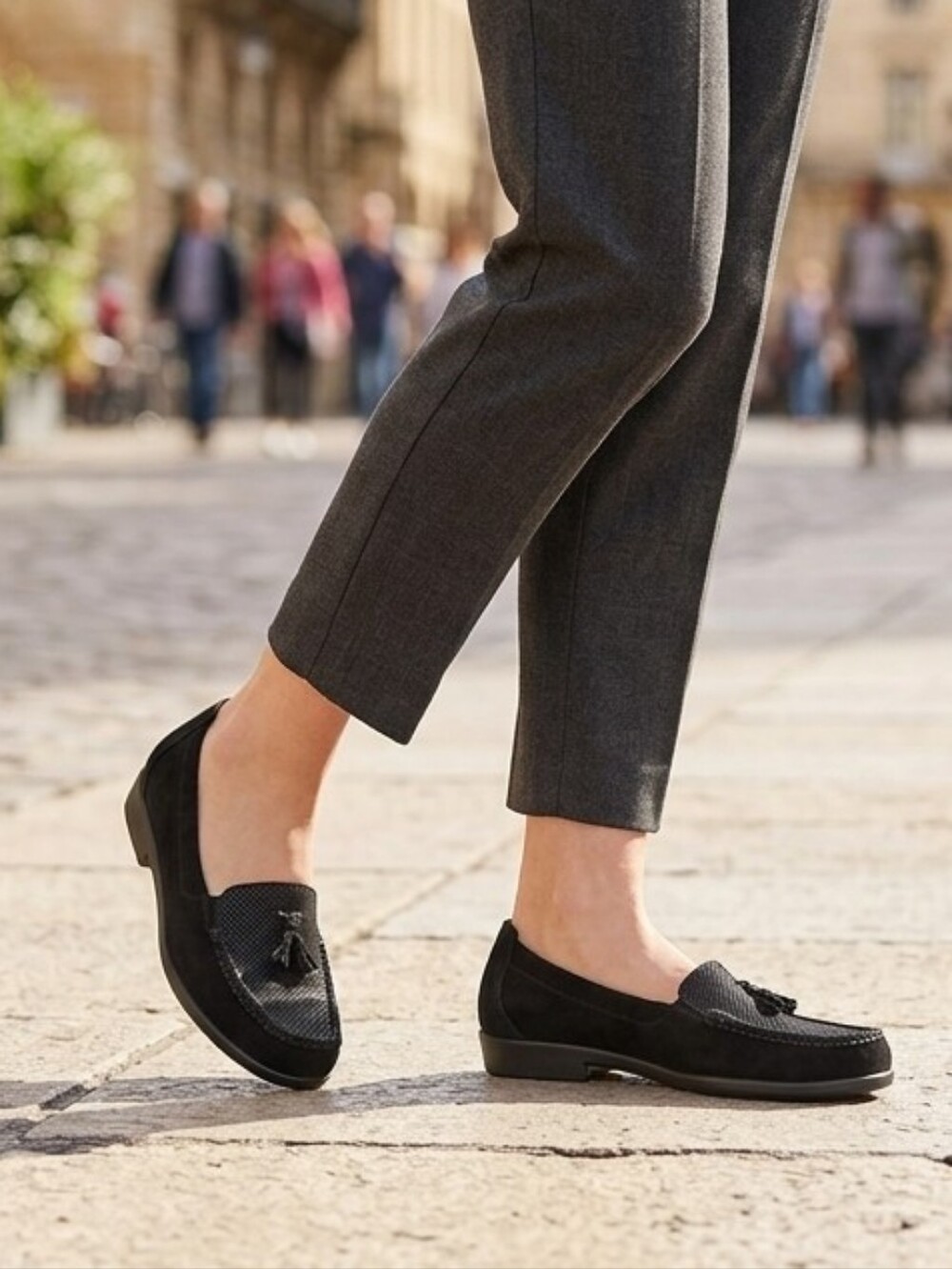 SAS Hope Onyx Black Tassel Loafers Mocassin Shoes